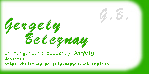 gergely beleznay business card